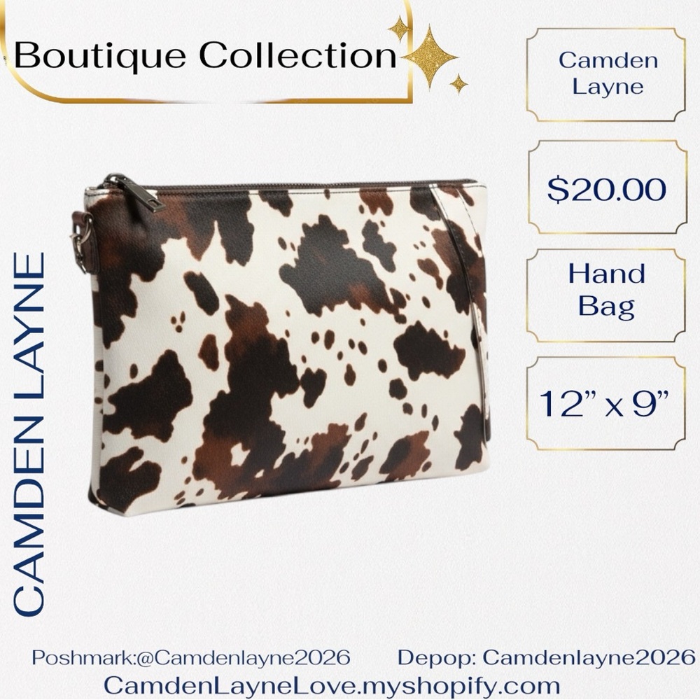 Camden Layne Cow Print Handbag - Picture 3 of 4